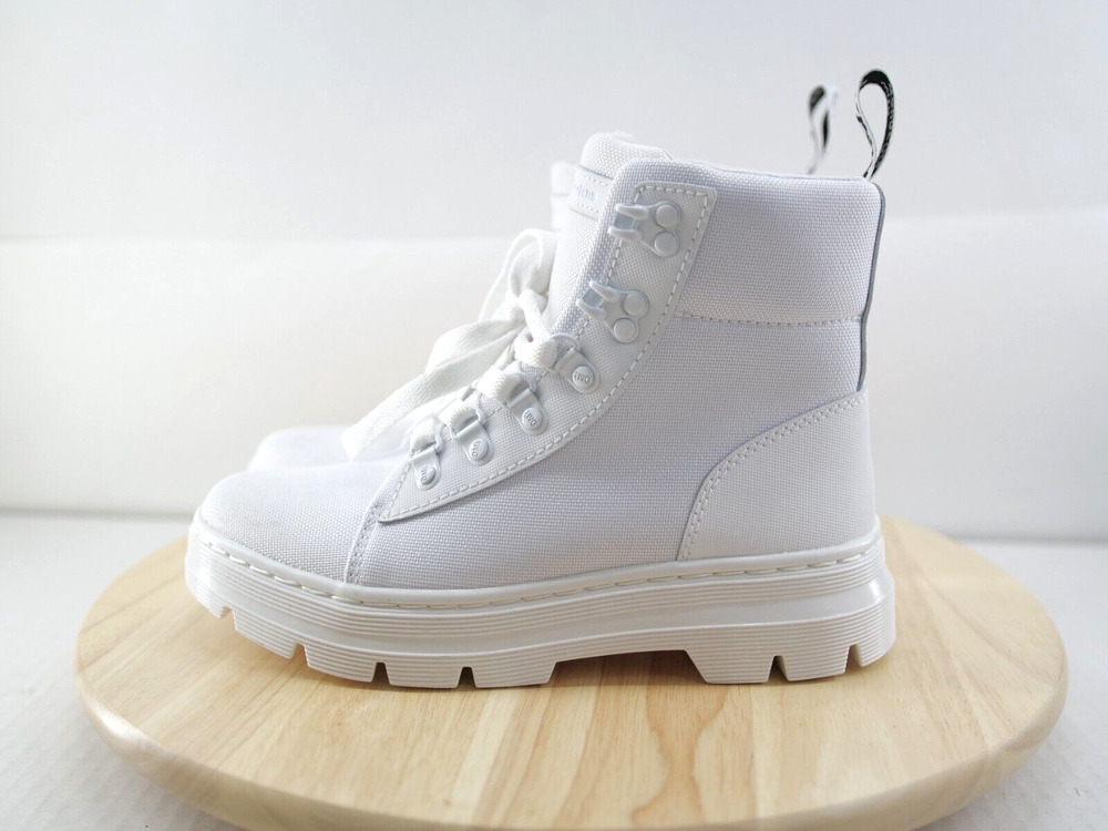 Dr Martens Combs W White Boots Women's Size 6 Combat Boots Soul Bouncing